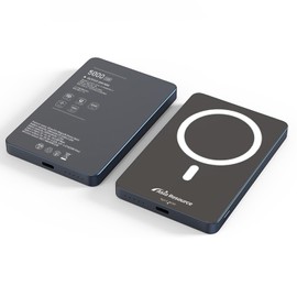 AsiaResource 準固体モバイルバッテリー 5000㎃【6ヶ月間保証付き】 半固体 ワイヤレス充電機 リチウム電池 ケーブル接続最大出力２０w ワイヤレス出力最大１５w 同時使用可 LED残量表示 USB-C TYPE-C 磁吸式 ２台同時充電 60w充電ケーブル付属 短絡保護 過電流保護 過充電保護 低電圧保護 ＰＳＥ認証済み アジアリソース