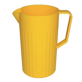 Olympia CE278 Kristallon Yellow Polycarbonate Plastic Jug 1.4 Litre (49 1/4 ounce) - Reusable and Virtually Unbreakable