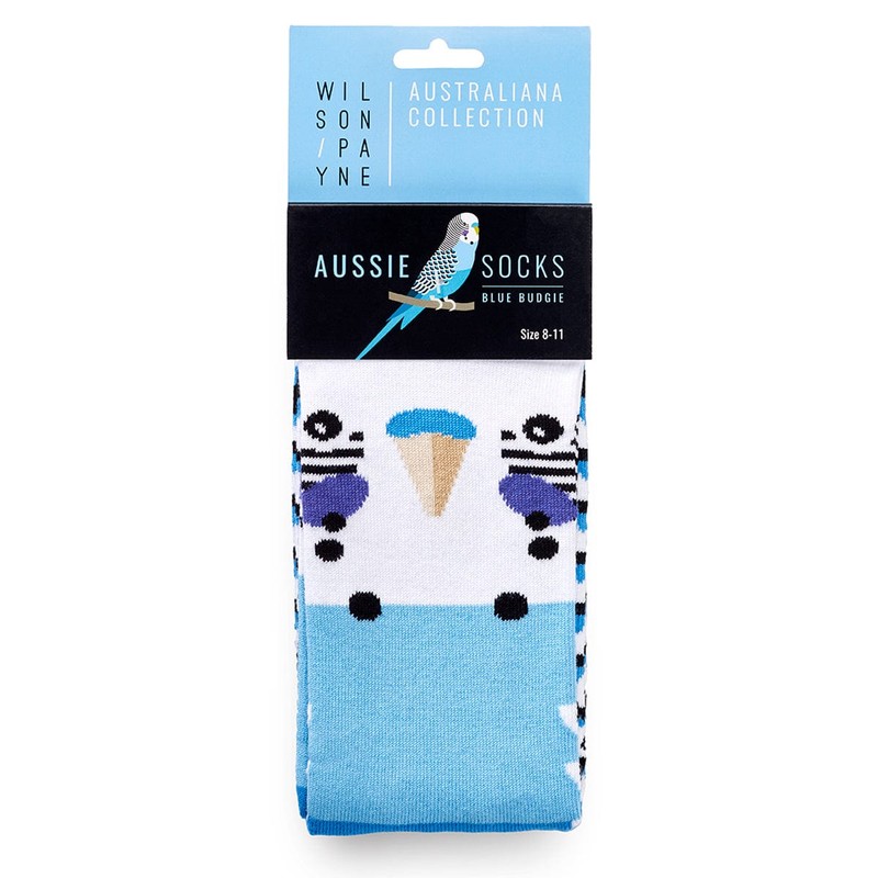 Wilson Payne Down Under Socks - Blue Budgie, 8-11