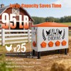 95LB Extra-Large Chicken Feeder with 10 No-Waste Ports – Galvanized