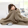 Guohaoi Knitted Weighted Blanket(Beige 50"x60" 5lbs),Home Décor Cooling Throw Blanket