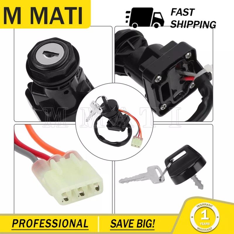 M MATI Ignition Switch Assembly For Kawasaki Brute Force 300