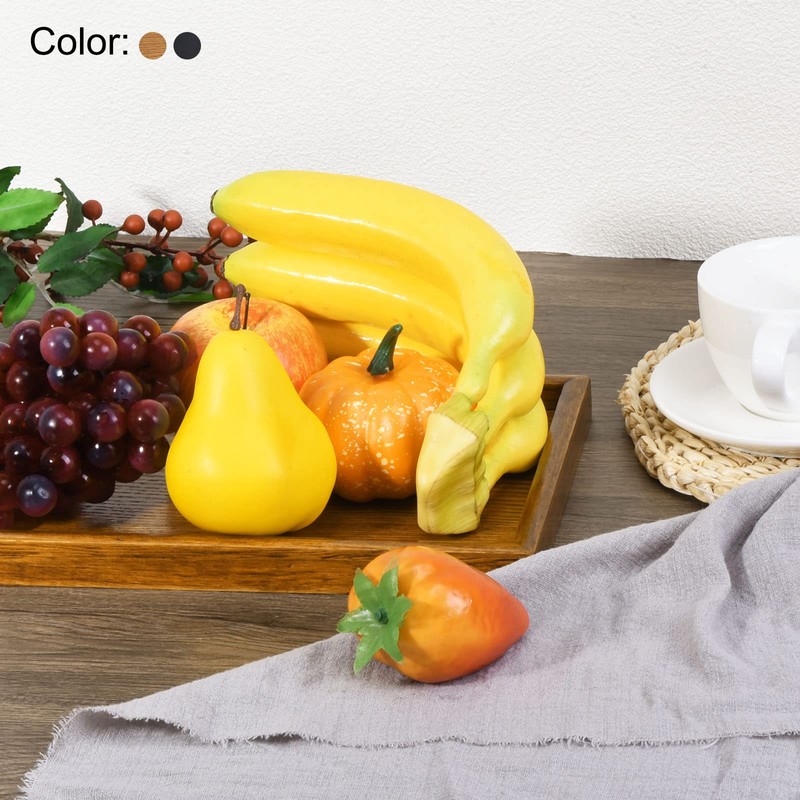 PATIKIL Wood Serving Tray 9.4 Inch, Square Decorative Platter for