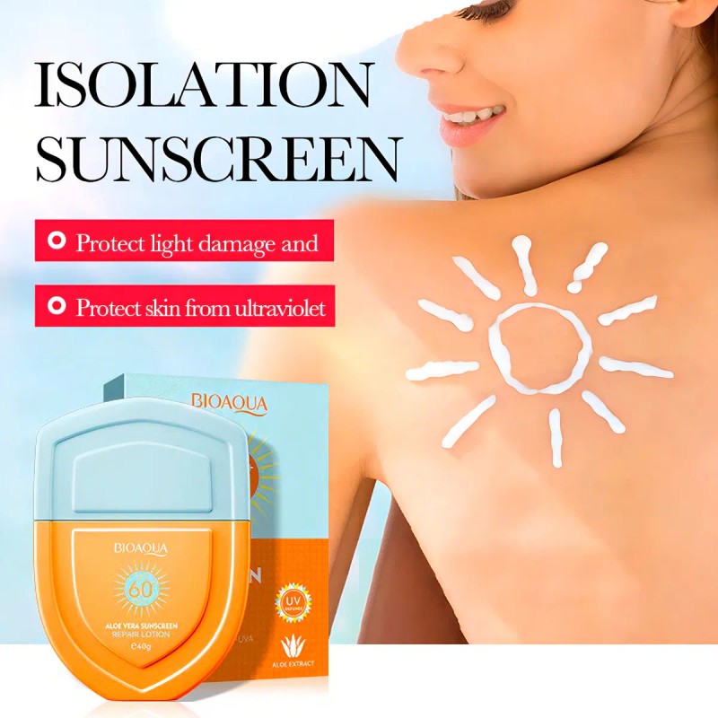 Protector Solar Bloqueador Bioaqua Facial Corporal Fps 60 Pa Rayos