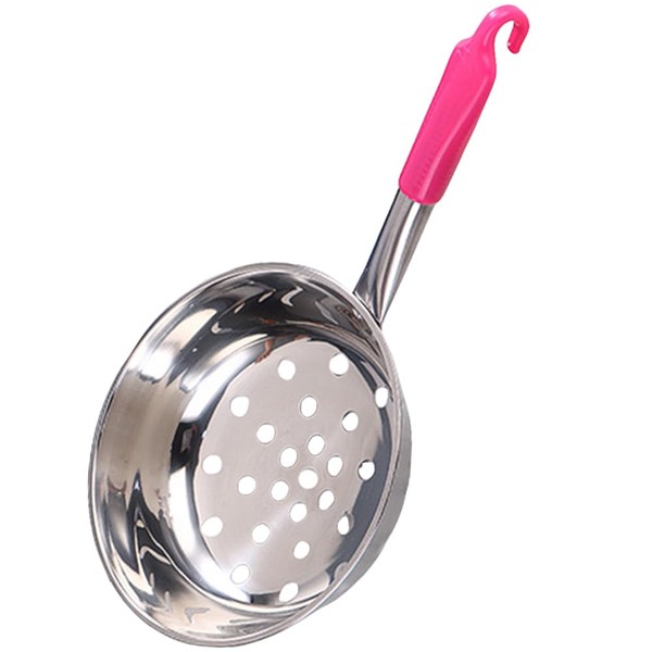 Solid Stainless Steel Strainer Skimmer Ladle for Cooking and Frying