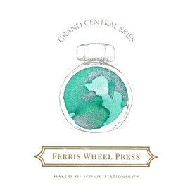 Ferris Wheel Press Fountain Pen Ink | Everyday Ink Collection | Bright Teal with Silver Shimmer | 38ml