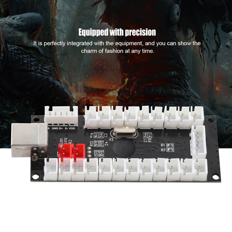 Arcade Game USB Encoder Controller with Acrylic Crystal Case for