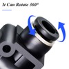 TAILONZ PNEUMATIC 3/8 inch OD Manual Flow Switch Valve 2