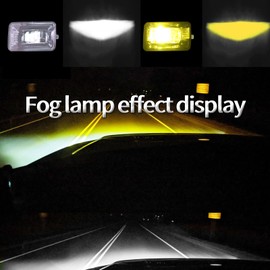 Upgraded Dual Color Led Fog Lights For Ford F-150 Fog Light - DOT Approved Super Bright LED Fog Lights for Ford F150 2015-2020,2017-2019 Ford F250 Super Duty Fog Lights Waterproof Rectangular