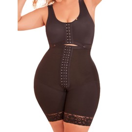 Faja Mia 031H Fajas Colombianas Reductoras Y Moldeadoras Reloj de Arena Hourglass Shapewear for Women Tummy Control with Bra (Black, X-Small)