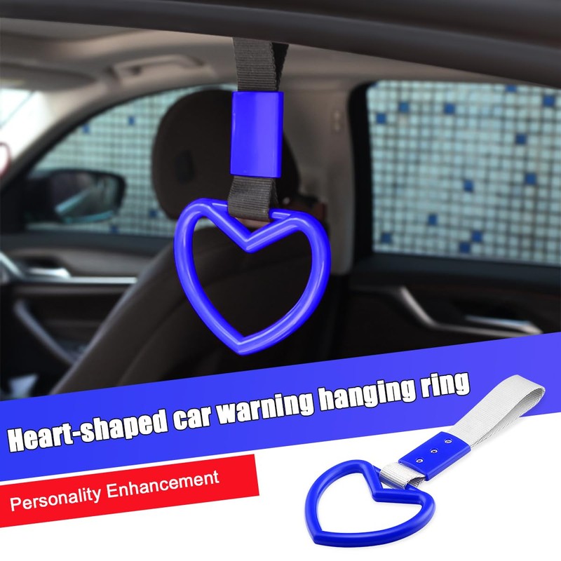 Fekey&JF 2PCS Tsurikawa Rings Heart-Shaped Car Hand Strap, Rear Bumper