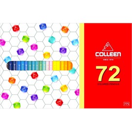 Colleen 775-72 Pencils, 775 Hexagon, 72 Colors, Paper Box, Colored Pencils
