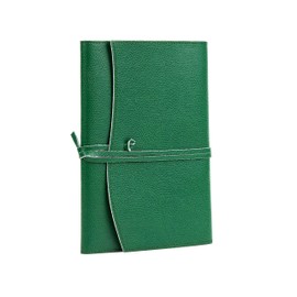 Portofino Refillable Leather Bound Journal, Made in Italy, Writing Notebook, Memory Book, Travel Diary & Notepad, Gift Idea for Man & Woman, Including Gift Box (12x17 cm) Green