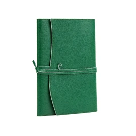 Portofino Refillable Leather Bound Journal, Made in Italy, Writing Notebook, Memory Book, Travel Diary & Notepad, Gift Idea for Man & Woman, Including Gift Box (12x17 cm) Green