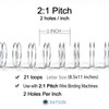 Rayson WR21143M Wire Binding Spines, Multicolor, 2:1 Pitch Double Loop