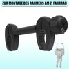 Warmfay Black Frame Holder Long 32 cm, Lockable Wheel Frame