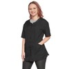 Mane Caper Mesh Back Salon Jacket Black 2 pockets zipper