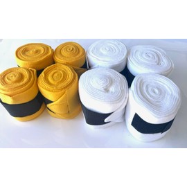Fleece Horse Polo Wraps Set of 4 Bandages (White)