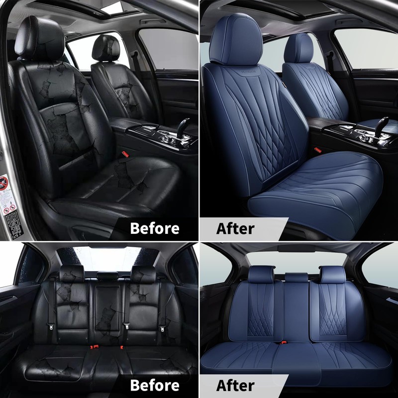 FLORICH 2pack Seat Covers, Waterproof Car Seat Cover, Airbag Compatible,