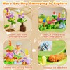 ROSEORGUN DIY Dinosaur World Flower Pretend Garden Building Blocks Stacking