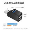TRkin USBハブ3ポートUSB 3.0+USB 2.0コンボハブ超小型バス電源usbハブUSB拡張高速軽量コンパクト携帯便利1個入（ブラック）