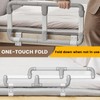 Folding Bed Rails for Elderly Seniors, Adjustable Heights Bed Assist