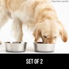 GORILLA GRIP Set of 2 Dog Bowls, Heavy Duty Metal