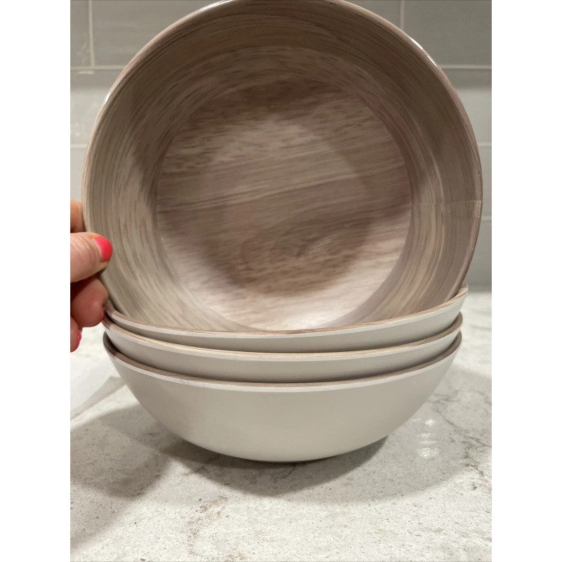 Tommy Bahama SET 4 SALAD BOWLS Tommy Bahama Gray Birchwood