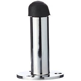 Merriway® BH01664 63mm (2.1/2 inch) Projecting Wall Mounted Pillar Door Stop - Chrome Plated