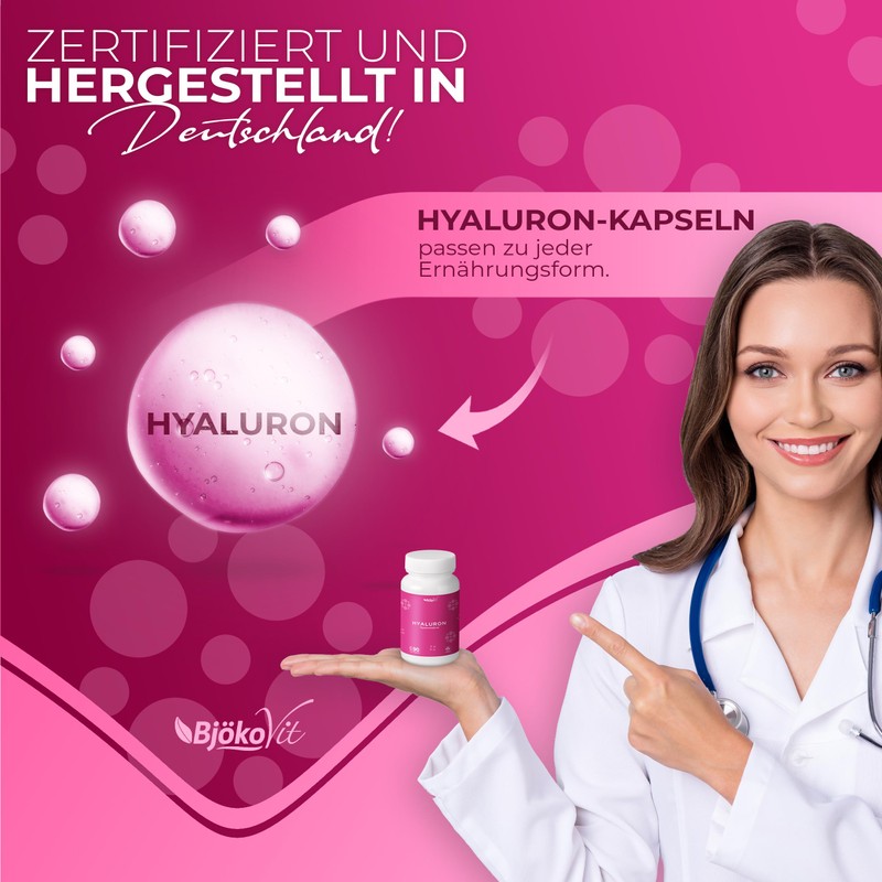 Hyaluronic Acid Capsules - High Dose with 500 mg Hyaluronic