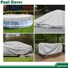 Goleray Round Pool Cover fits 8FT Above Ground Pools, 12FT
