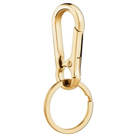 Hapeper Keychain Key Clips Metal Key Ring Key Chain Rings Keyring for Home Car Key Organizer (1, Gold)
