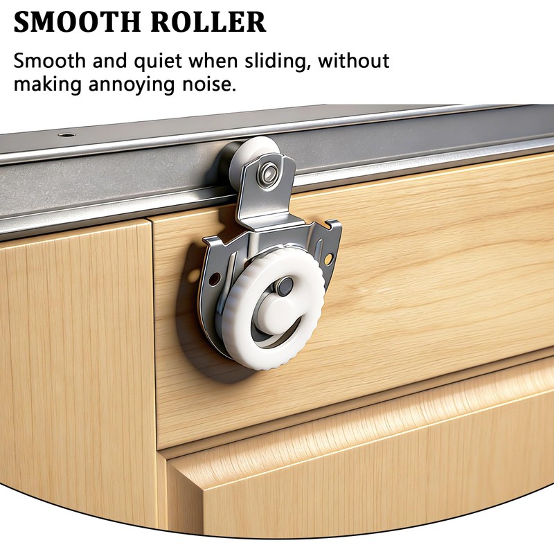 Aienxn 4PCS Closet Door Roller Kit, Sliding Closet Door Hardware
