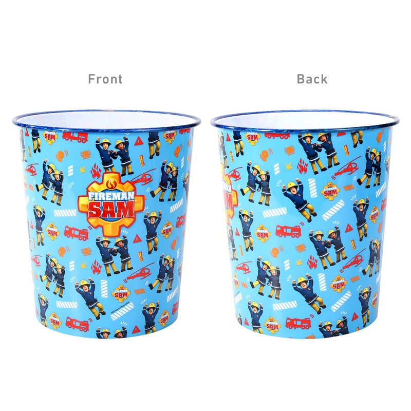 Zawadi Global Fireman Sam Kids Childrens Waste Bucket Paper Bin
