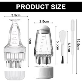 2 Stück Aplikatorfläschchen für öl Haare Scalp Oil Applicator Haarapplikator Haaröl Applikator Flasche für die Kopfhaut Roller Kugel Massagegerät zum Auftragen von Haaröl