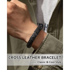 D Dongjiangjin Gift Son Gifts, Birthday Gifts for Son Adult from Mum Son Cross Bracelet