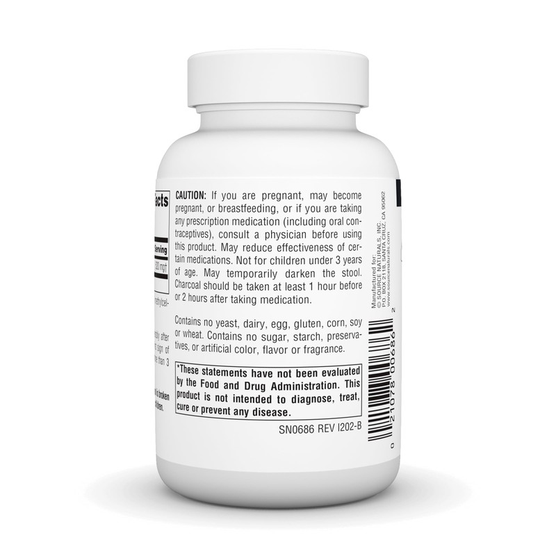 Source Naturals Charcoal - 100% Pure Activated, Digestive Aid -