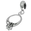 Anillo de compromiso de plata de ley 925 con circonita