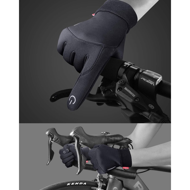coskefy Winter Gloves, Thermal Touch Screen Running Cycling Gloves Warm