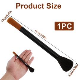 Barista Brush, Vegan Cleaning Brush Coffee Brush, Double Head Modern Black Design Coffee Brush, Effective Coffee Brush for Cleaning Espresso Machines, Coffee Grinders and Kitchen Utensils