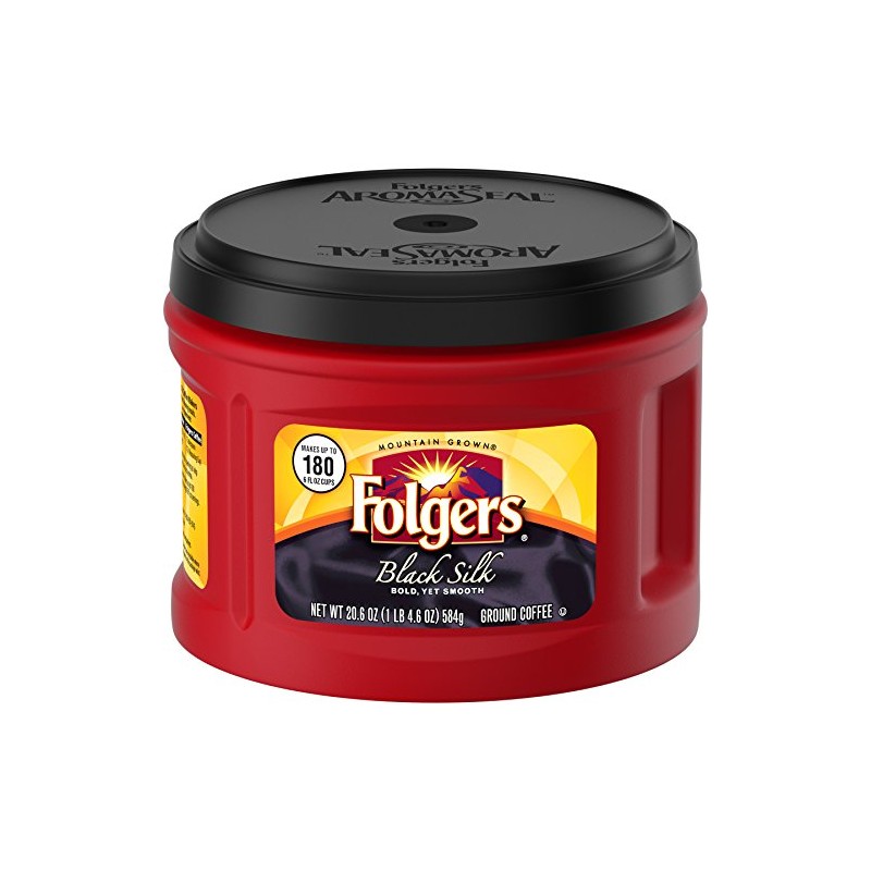 Folgers Black Silk, Dark Roast Ground Coffee