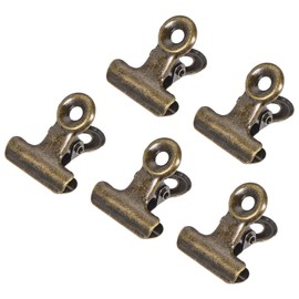 MECCANIXITY Metal Hinge Clip 22mm Small Binder Clamps for Paper File Photo, Bronze Pack of 40