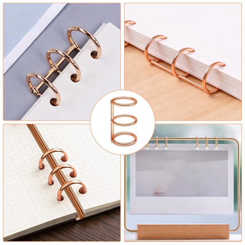 YONGDING Loose Leaf Binder Ring, Binding Binding, 3 Holes, Hole