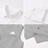 SANGTREE Boys' Gentleman Bowtie Formal Outfit V Neck Vest Wedding