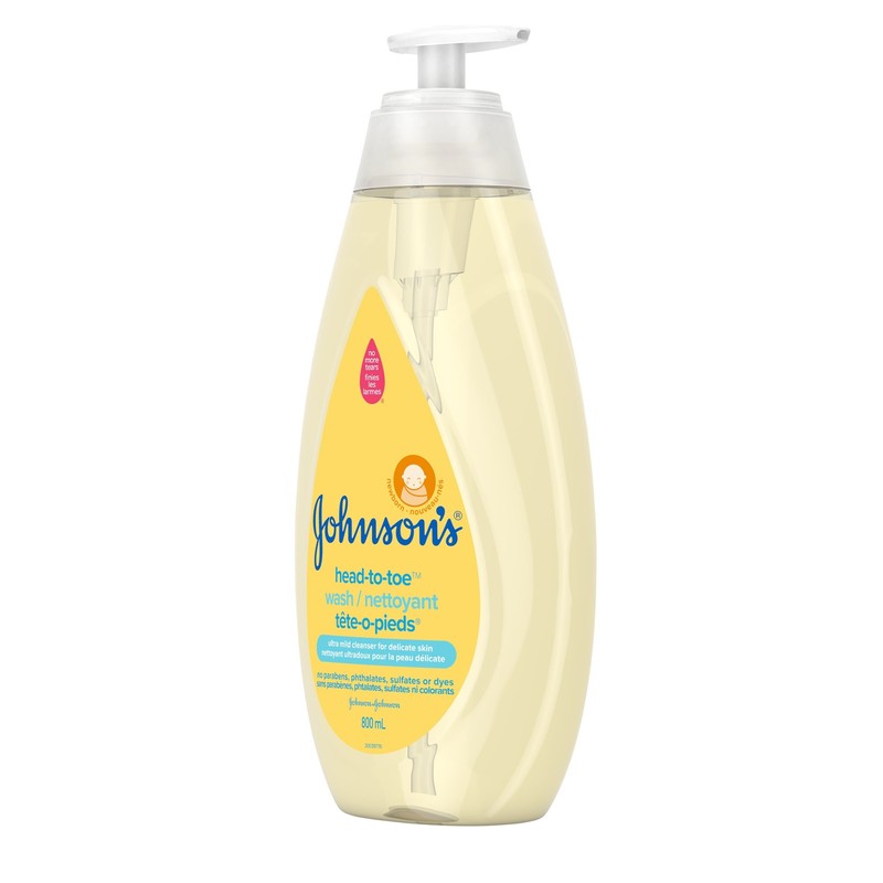 Johnson's Baby wash and shampoo for baths, head-to-toe, tear free,