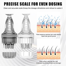 2-Piece Set Hair Oil Applicator Hair Oil Applicator Scalp Applicator Scalp Applicator, Cleaning Brush and Dripper for Hair Growth, Massage the Scalp with Essential Oil