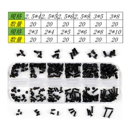 GYWHOOFT 240PCS Laptop Screws Set M2 M2.5 M3 Laptop Screws Flat Screw Fixing Set for Watch Repair Repair Screw Replacement with Cross Hole Laptop Screws with Storage Case