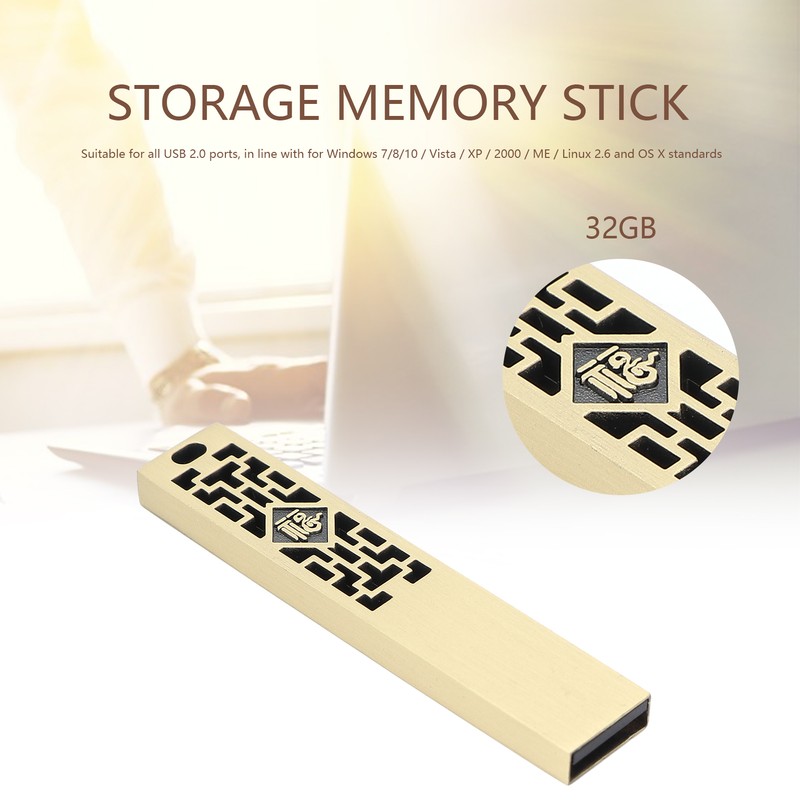 USB Flash Disk Portable Waterproof Metal 2.0 Drive Storage Memory