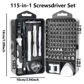 115 in 1 Screwdriver Set, Precision Electronics Repaire Tools Magnetic Screwdriver Kit for Watch, Laptop and Smartphones