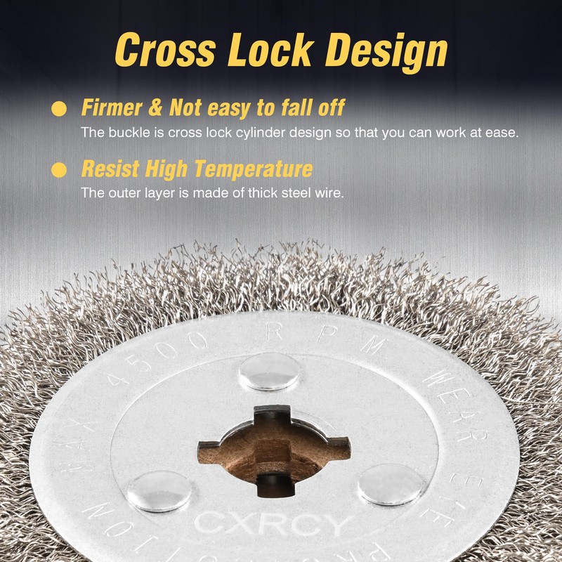 4.7" x 4" Stainless Steel Wire Drawing Wheel, Wire Brush